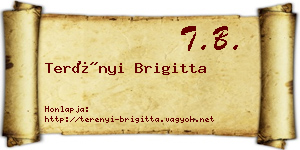 Terényi Brigitta névjegykártya